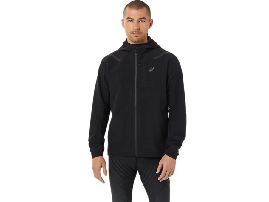 ASICS Men's Accelerate Waterproof 2.0 Jacket in Performance Black - Lightweight Rain-Resistant Running Coat