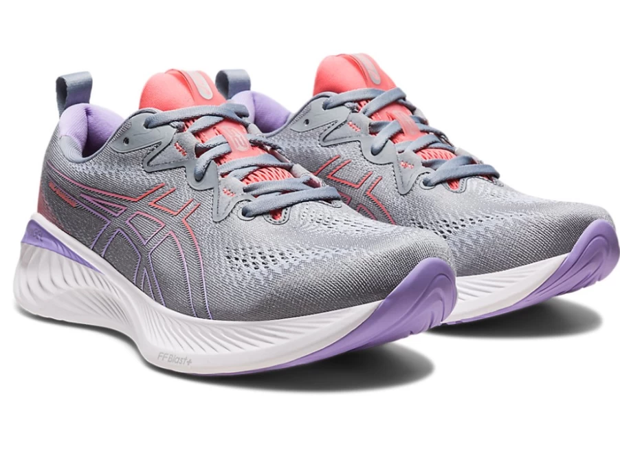 ASICS Women's Gel-Cumulus 25 Running Shoes in Sheet Rock/Papaya Color