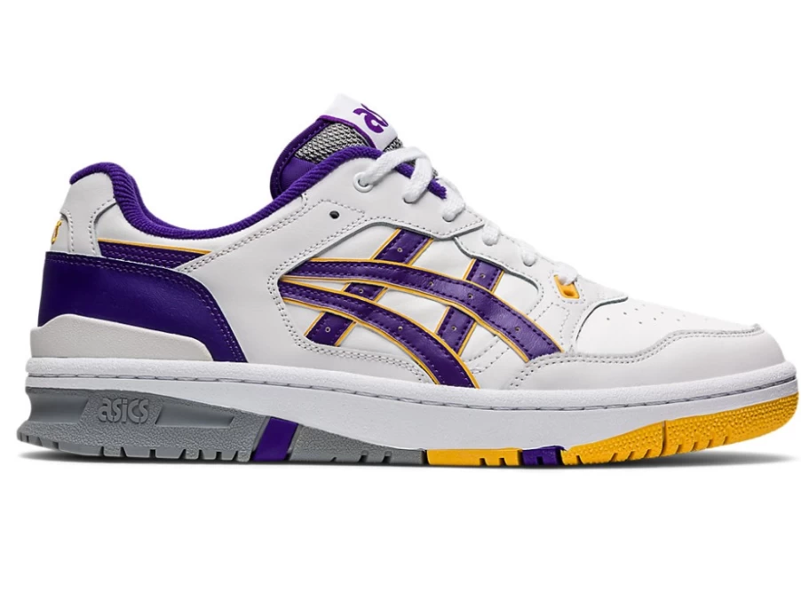 ASICS Men's Ex89 Sneakers in White/Gentry Purple - Retro Running Shoes