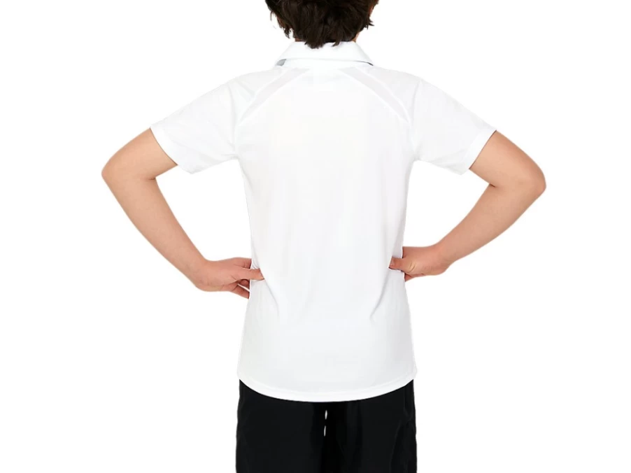 ASICS Kids' Brilliant White Short Sleeve Playing Shirt for Youth