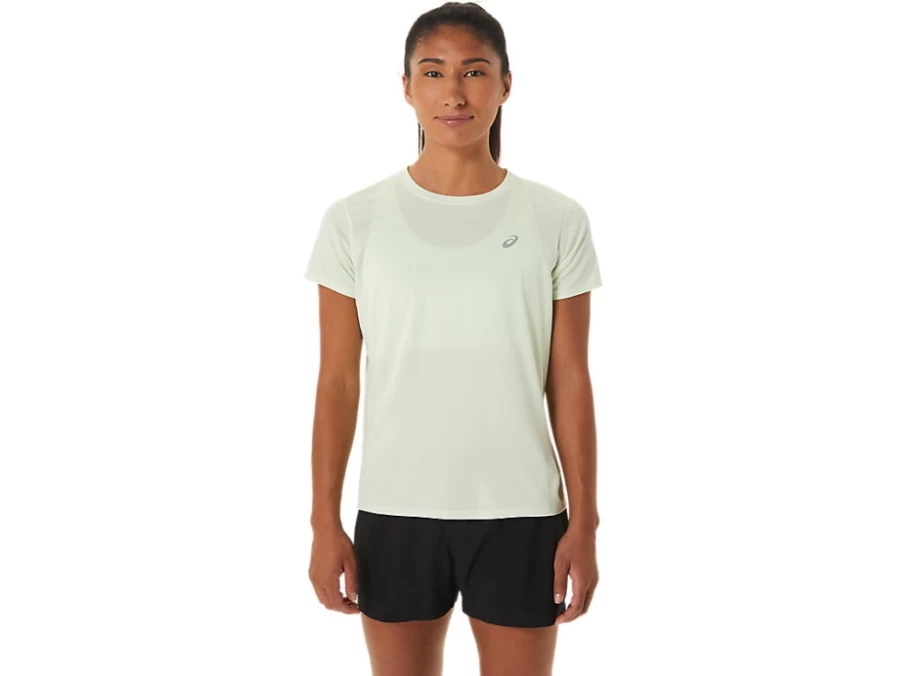 ASICS Women's Whisper Green Silver Short Sleeved Top