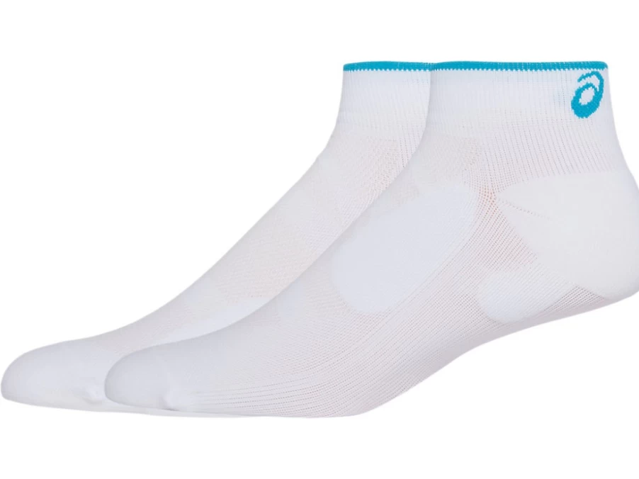 ASICS Men's Pro-Fit Ankle Socks - Brilliant White/Island Blue for Athletic Performance
