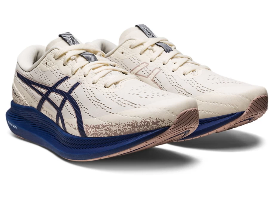 ASICS Women's Walkride FF Sneakers in Cream/Indigo Blue - Lightweight Running Shoes