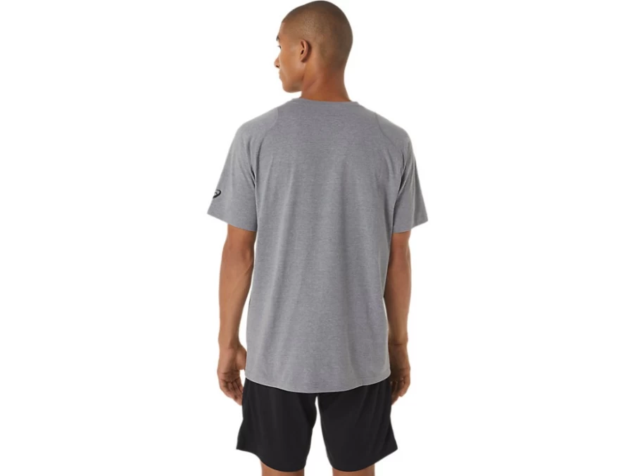 ASICS Men's Metropolis Heather Hex Graphic Cotton Blend Short Sleeve T-Shirt