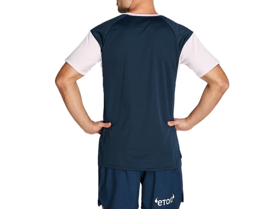 ASICS Men's French Blue Wallabies Training Tee - Performance Rugby Shirt