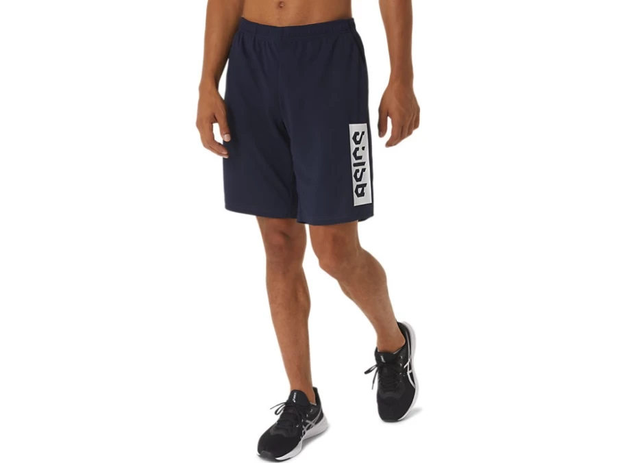 ASICS Men's Hex Graphic Dry Shorts in Midnight - Quick-Dry Athletic Shorts for Training & Running