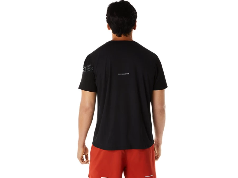 ASICS Men's Icon Short Sleeve T-Shirt in Performance Black & Carrier Grey