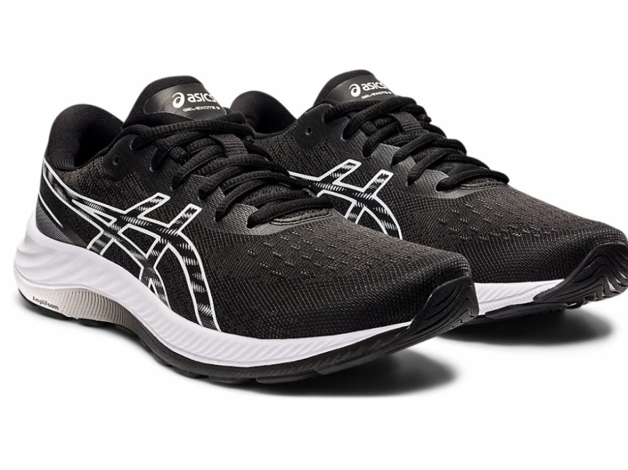 ASICS Women's Gel-Excite 9 Running Shoes in Black/White (D Wide)