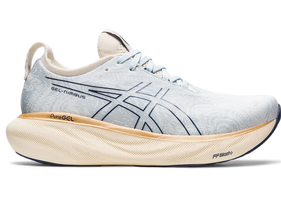 ASICS Women's Gel-Nimbus 25 Running Shoes - Sky/Cream
