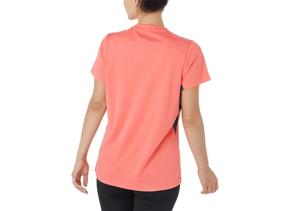 ASICS Women's Performance Tee in Vibrant Papaya Color for Active Lifestyles