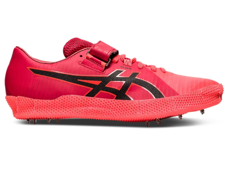 ASICS High Jump Pro 2 Left - Men's Sunrise Red/Black Track & Field Shoes