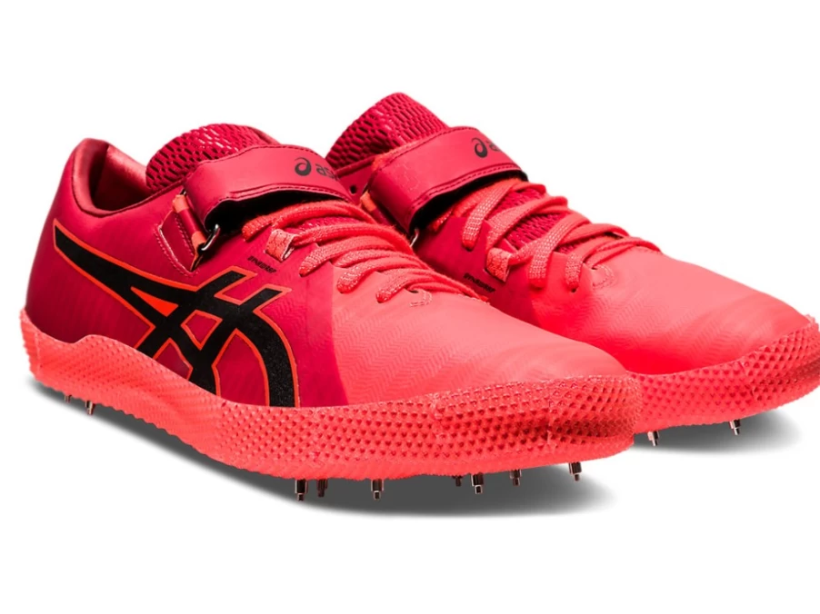 ASICS High Jump Pro 2 Left - Men's Sunrise Red/Black Track & Field Shoes