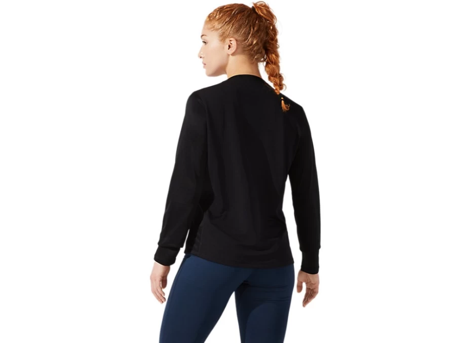 ASICS Women's Performance Black Silver Long Sleeve Top