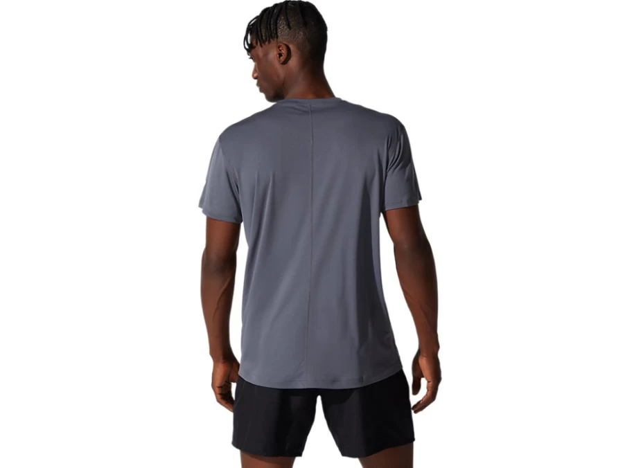 ASICS Men's Silver Top - Carrier Grey/Performance Black Running Shirt