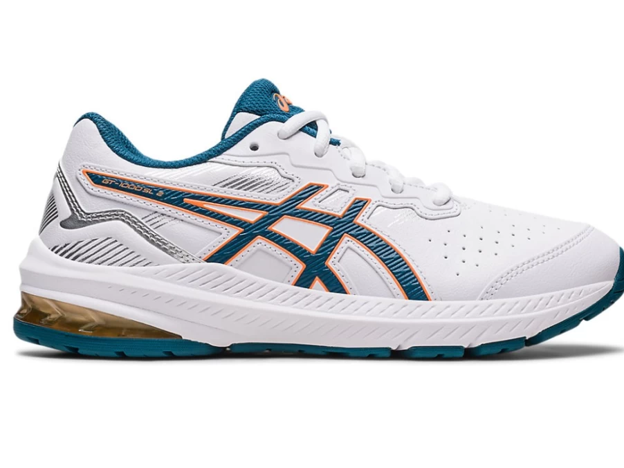 ASICS GT-1000 Kids' Running Shoes in Ivy/Black - Synthetic Leather & Gel Cushioning