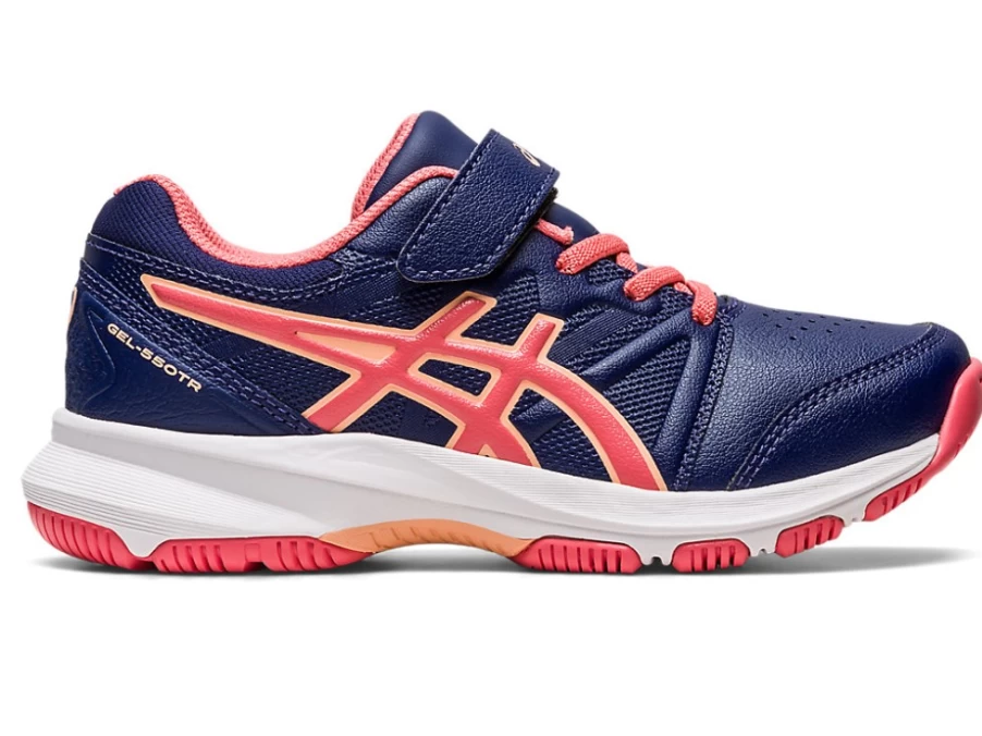 ASICS Kids Gel-550Tr Ps Sneakers in Indigo Blue/Papaya - Lightweight Running Shoes for Children