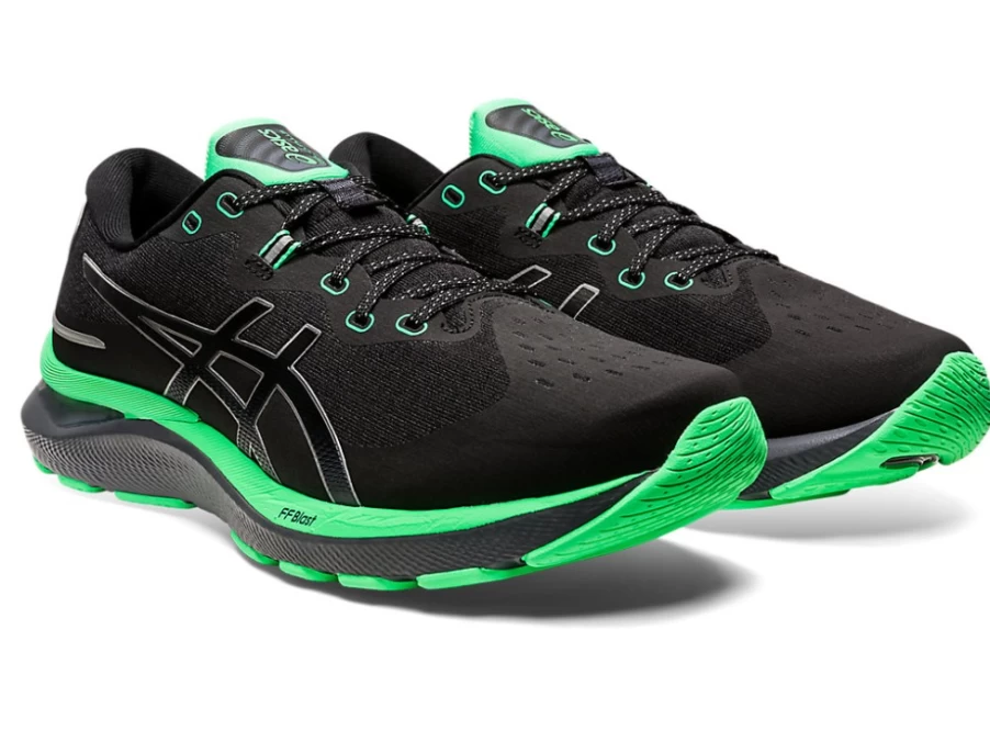 ASICS Men's Gel-Cumulus 24 Lite-Show Running Shoes - Black/New Leaf