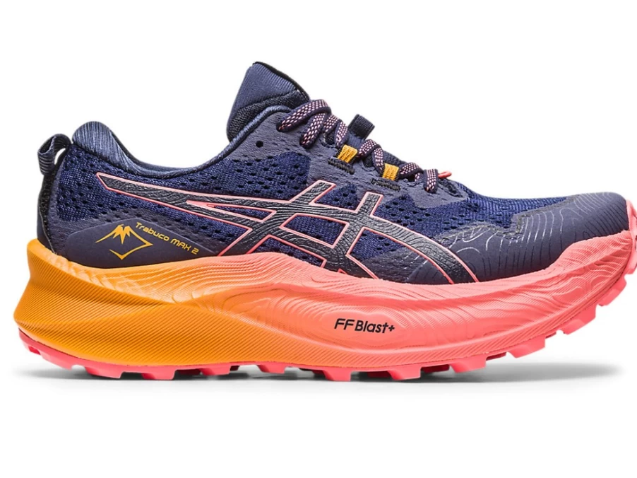 ASICS Trabuco Max 2 Women's Trail Running Shoes - Midnight/Papaya