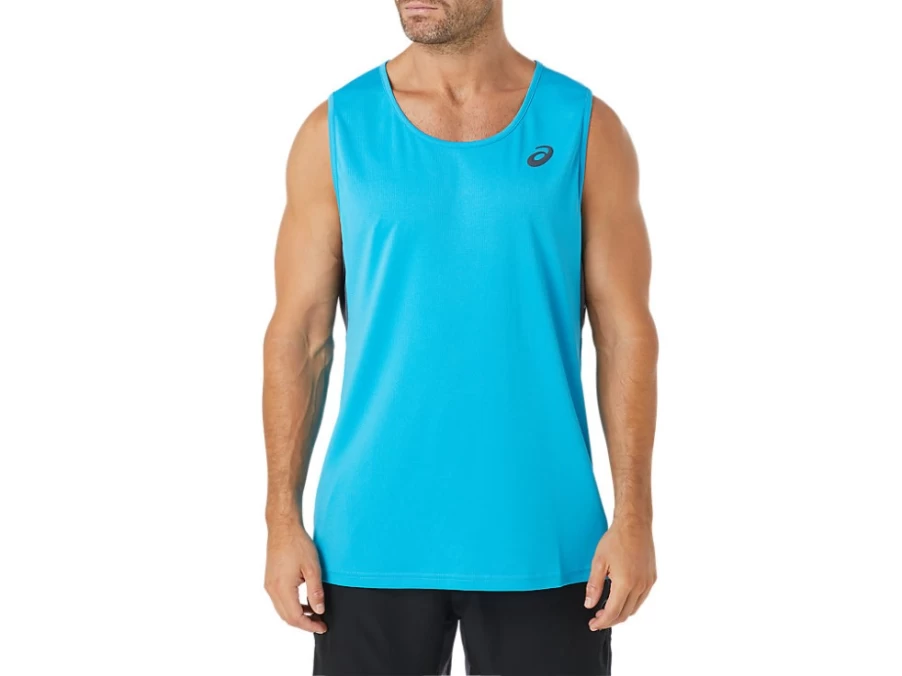 ASICS Men's Island Blue Performance Singlet - Lightweight Running & Athletic Top