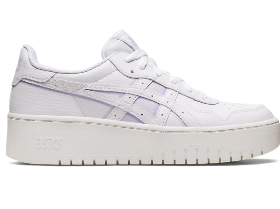 ASICS Women's S Platform Sneakers in White/Lilac Hint - Japan Inspired Design