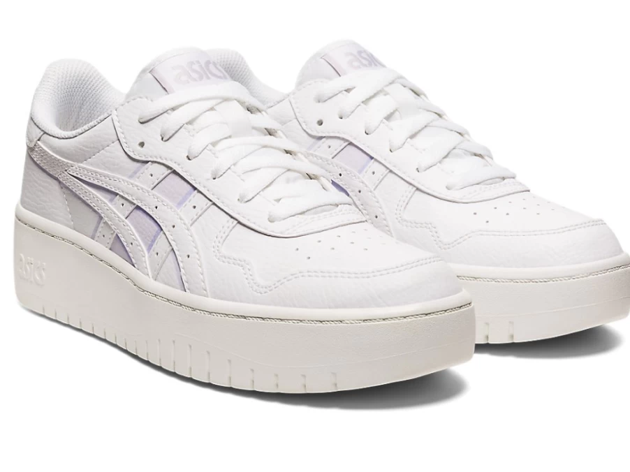 ASICS Women's S Platform Sneakers in White/Lilac Hint - Japan Inspired Design