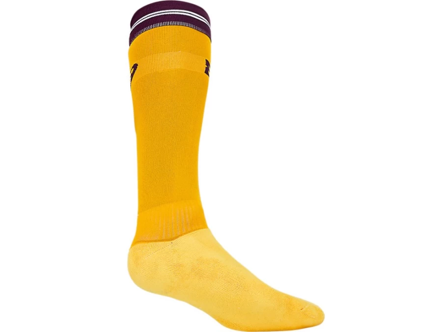 ASICS Men's Brisbane Broncos Rich Gold Replica Home Socks