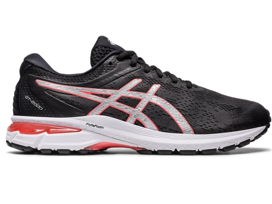 ASICS Women's GT-2000 SX (D Wide) Running Shoes - Black/Pure Silver