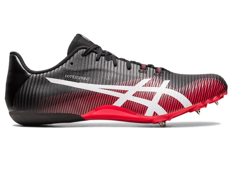 ASICS Hyper Sprint 8 Men's Running Shoes - Black/White | Lightweight & High Performance