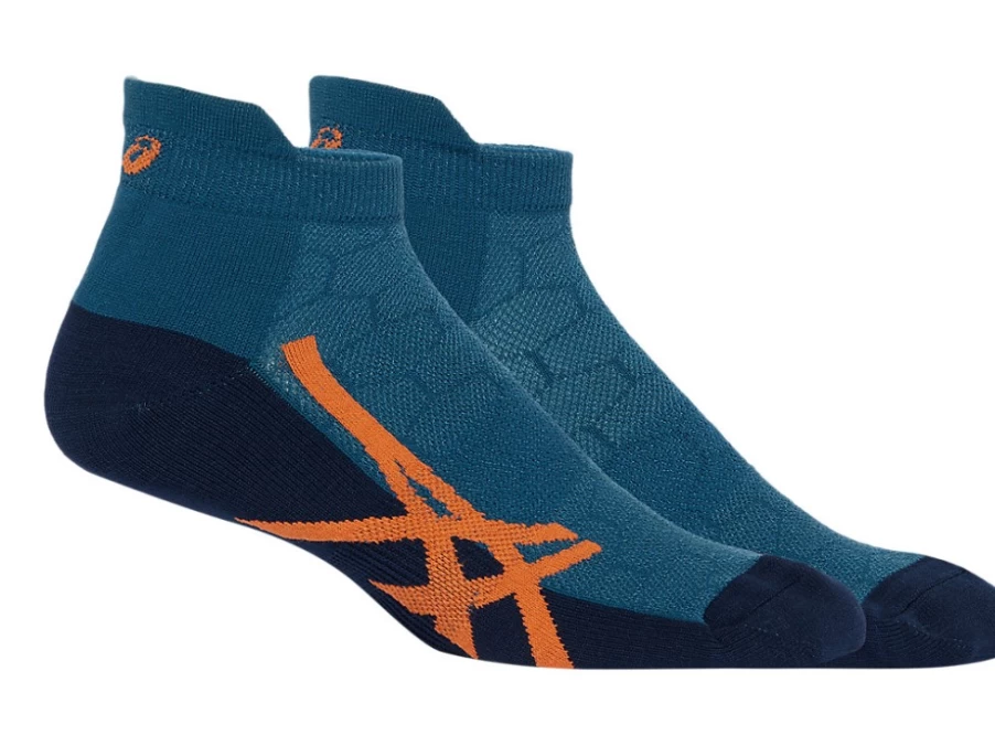 ASICS Men's Cushion Single Tab Socks in Ink Teal for Enhanced Comfort
