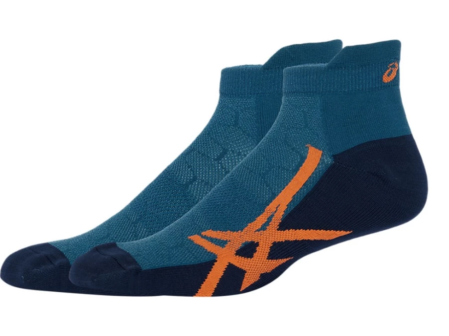 ASICS Men's Cushion Single Tab Socks in Ink Teal for Enhanced Comfort