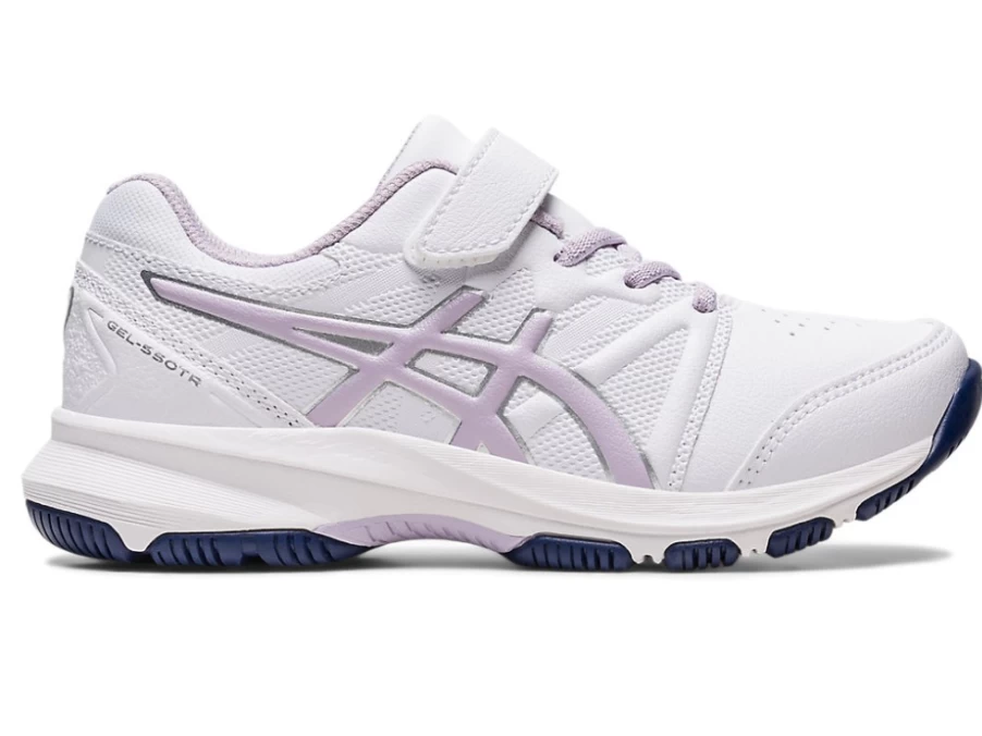 ASICS Kids Gel-550Tr Ps Sneakers in White/Dusk Violet - Lightweight Running Shoes for Children