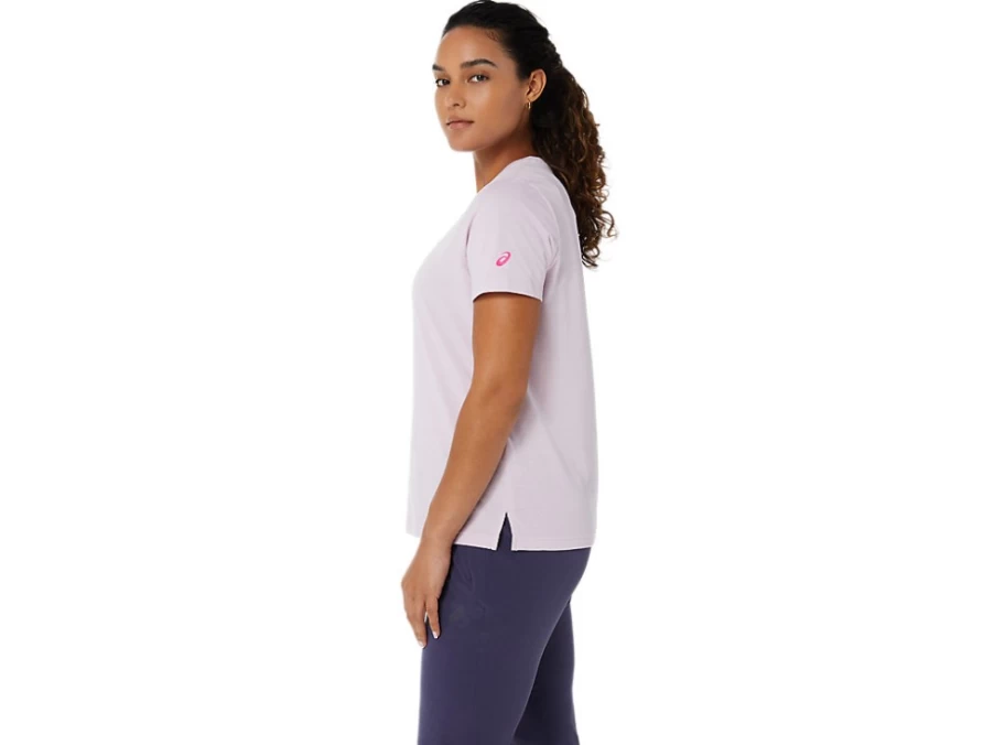 ASICS Women's Barely Rose Logo Graphic Tee - Stylish Casual T-Shirt