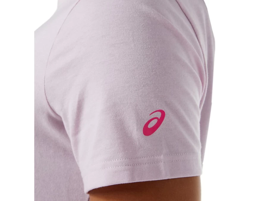 ASICS Women's Barely Rose Logo Graphic Tee - Stylish Casual T-Shirt