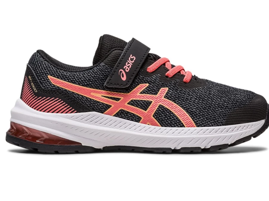 ASICS GT-1000 11 Kids Running Shoes - Black/Papaya