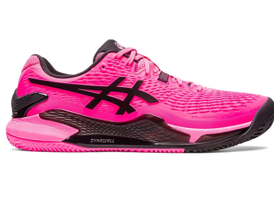 ASICS Gel-Resolution 9 Men's Tennis Shoes - Hot Pink/Black, Herringbone Outsole for Superior Traction