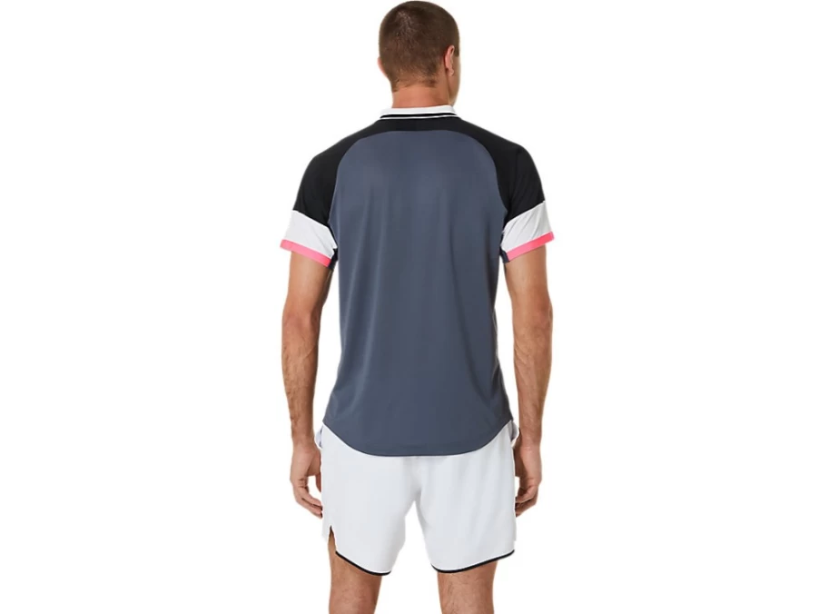 ASICS Men's Performance Black/Carrier Grey Match Polo Shirt
