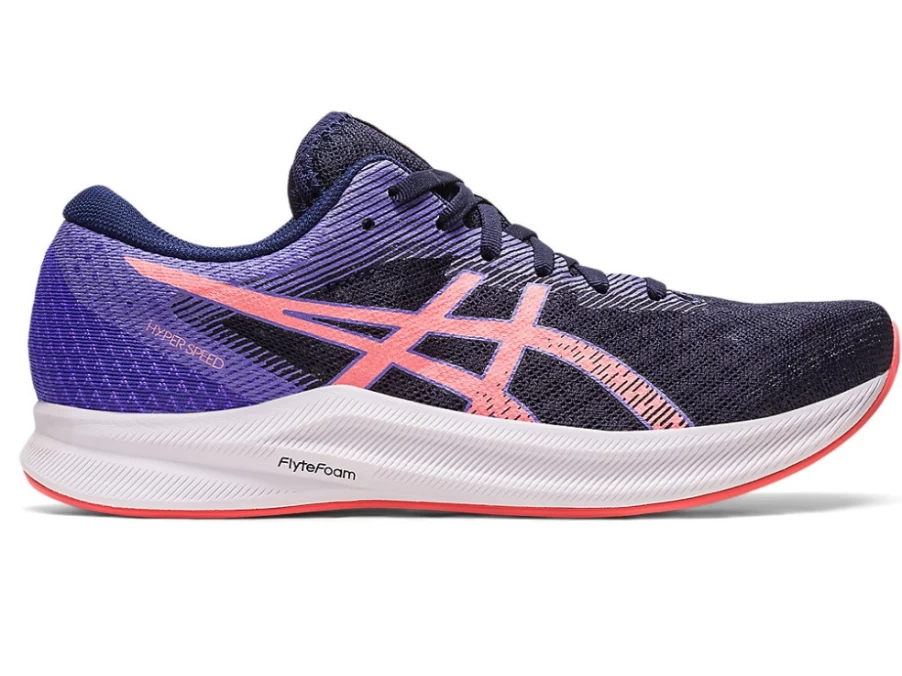 ASICS Women's Hyperspeed 2 Running Shoes in Midnight/Papaya - Lightweight & Fast