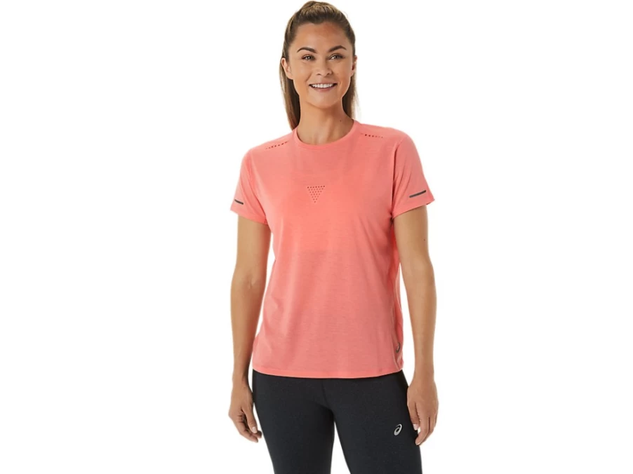 ASICS Women's Metarun Short Sleeve Top - Papaya/Guava Color Running Shirt