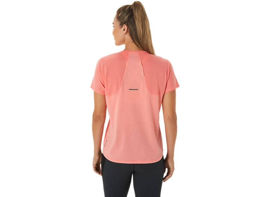 ASICS Women's Metarun Short Sleeve Top - Papaya/Guava Color Running Shirt