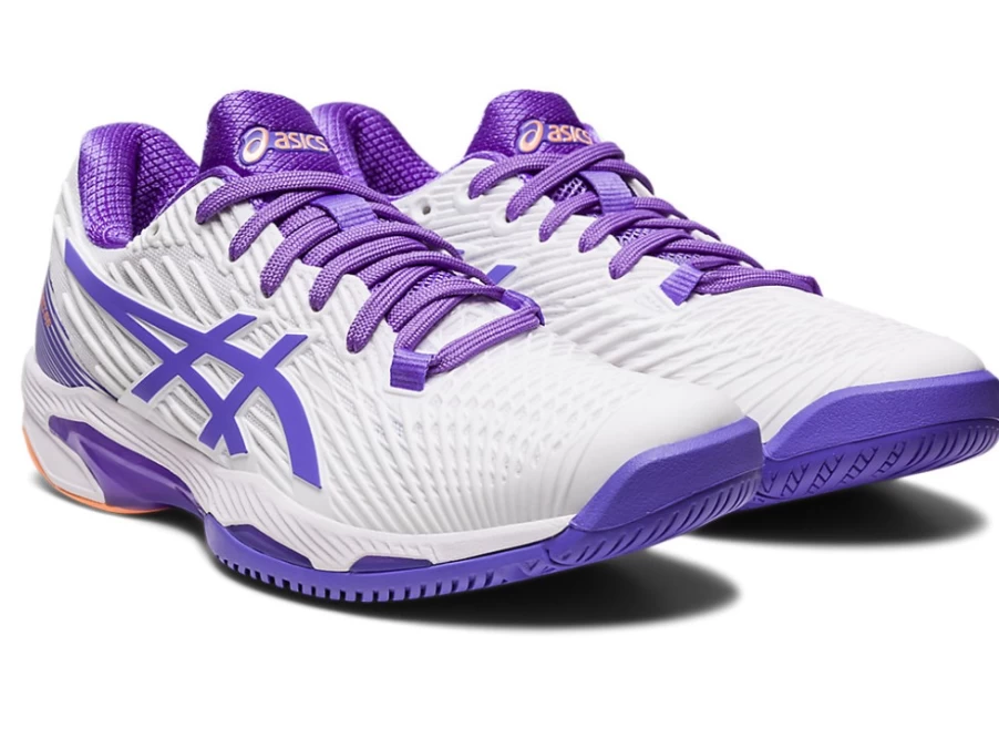 ASICS Solution Speed FF 2 Women's Tennis Shoes - White/Amethyst, Hardcourt Performance