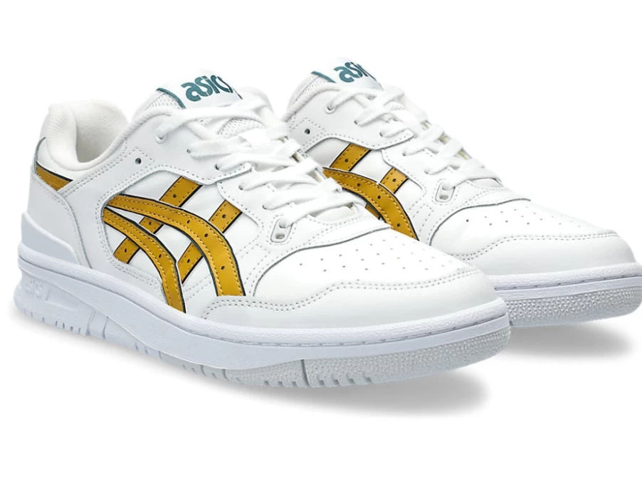 ASICS Men's Ex89 Sneakers in White/Mustard Seed Colorway