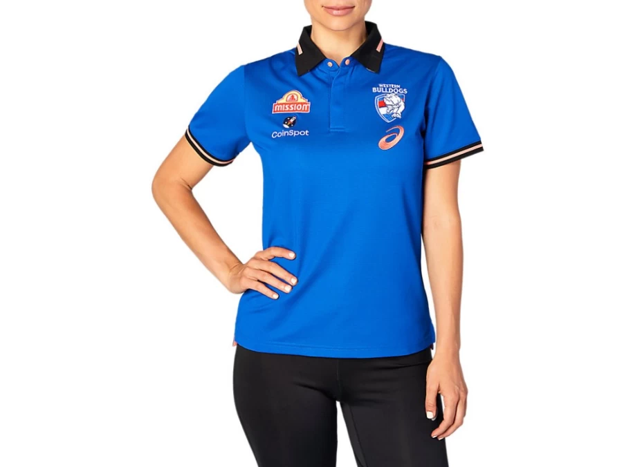 ASICS Women's Electric Blue Western Bulldogs Media Polo Shirt