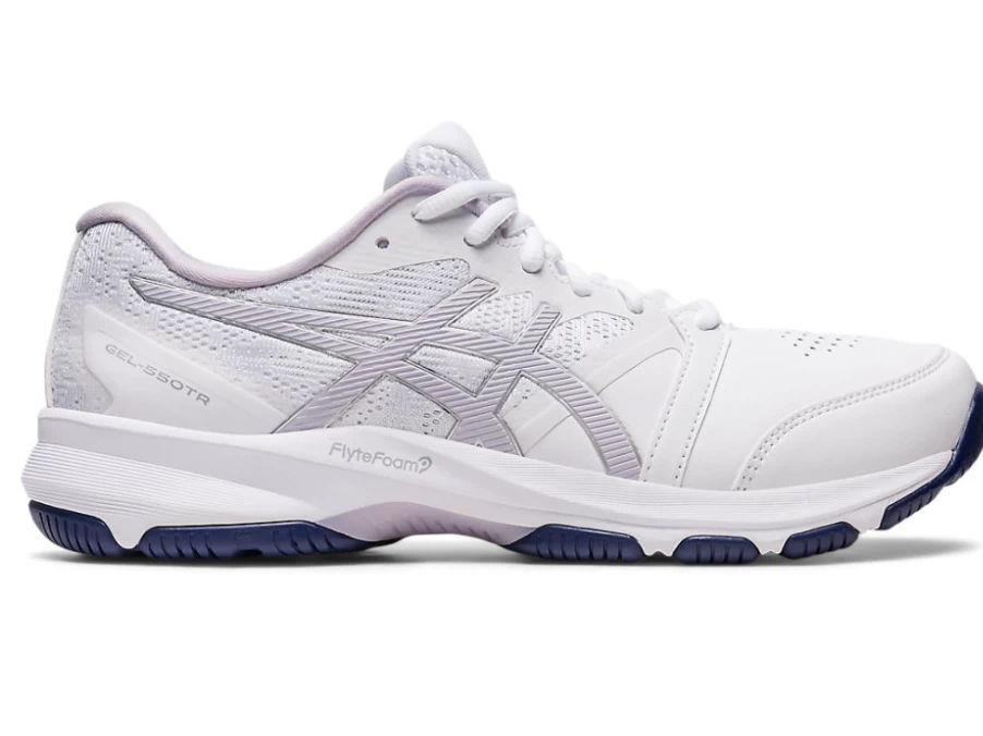 ASICS Women's Gel-550Tr D Wide Running Shoes in White/Dusk Violet