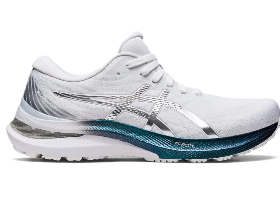 ASICS Women's Gel-Kayano 29 Running Shoes - White/Pure Silver - Platinum Support & Cushioning