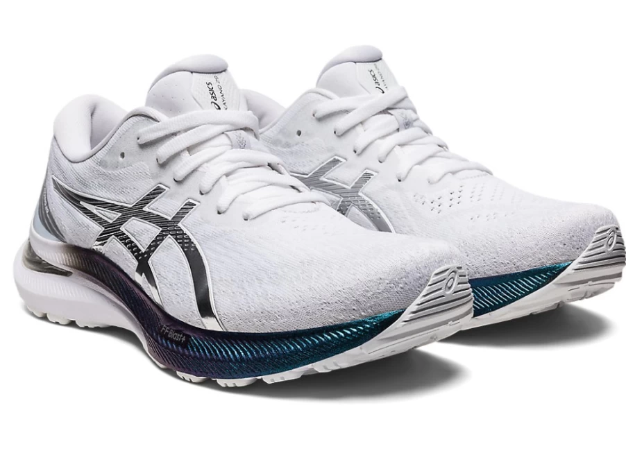 ASICS Women's Gel-Kayano 29 Running Shoes - White/Pure Silver - Platinum Support & Cushioning