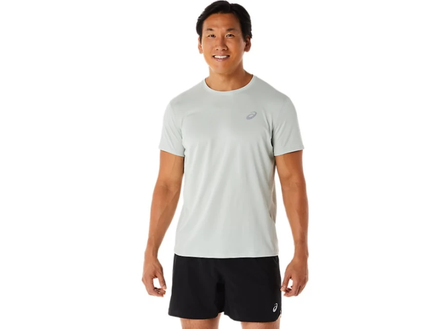 ASICS Men's Light Sage Silver Short Sleeve Performance Top