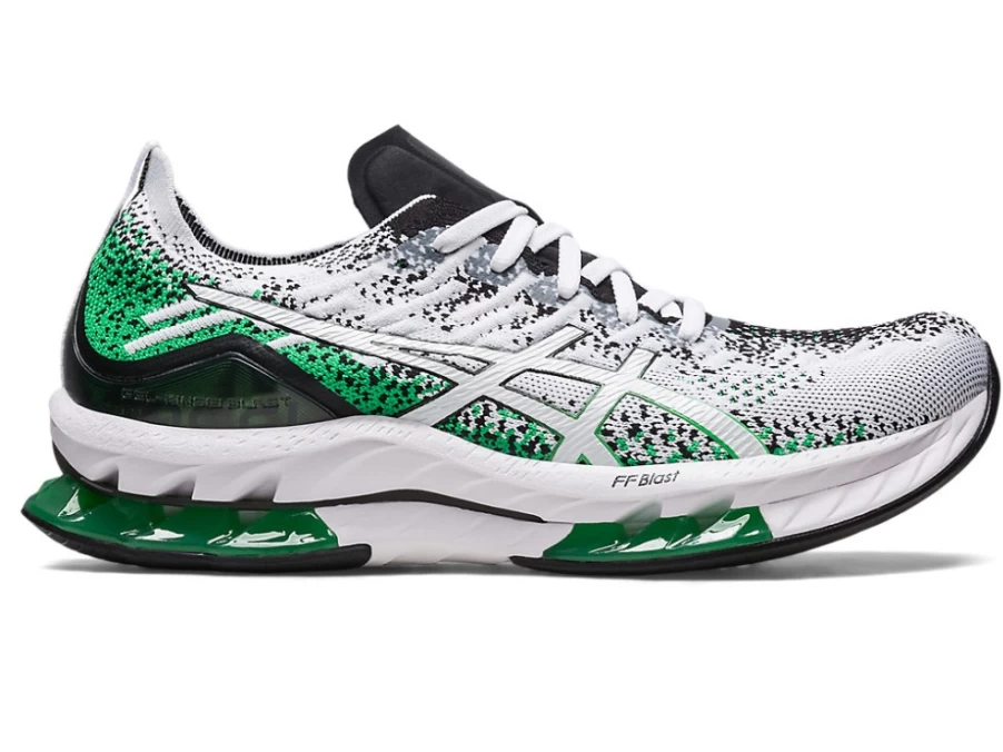 ASICS Gel-Kinsei Blast Men's Running Shoes - White/Cilantro for Enhanced Cushioning & Support