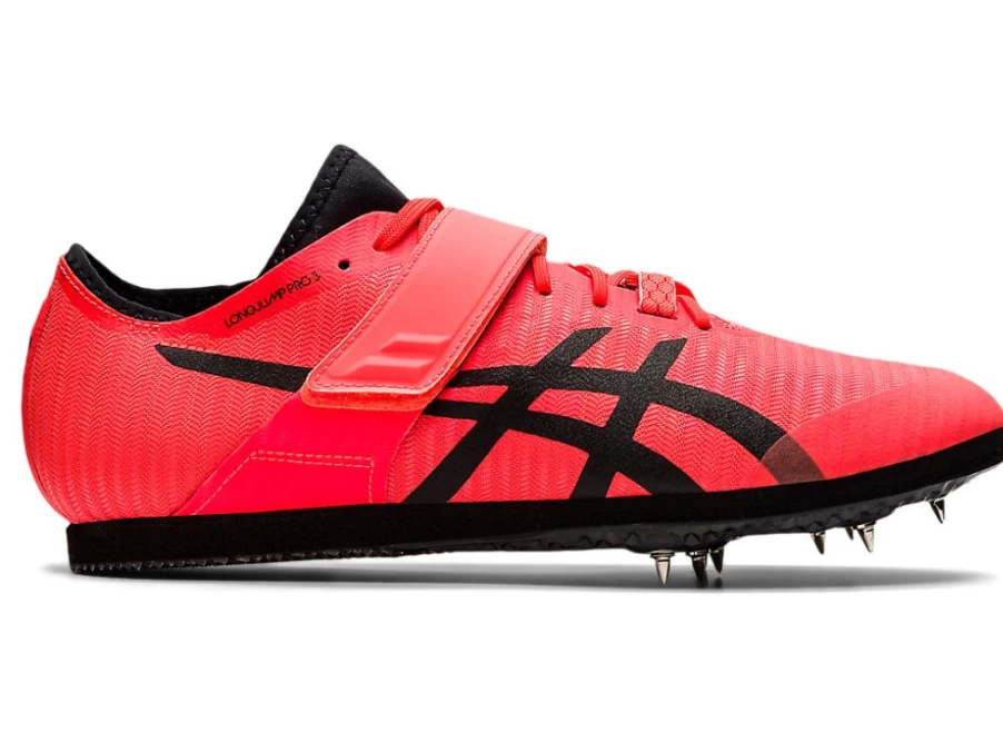 ASICS Men's Long Jump Pro 3 Training Shoes in Sunrise Red/Black