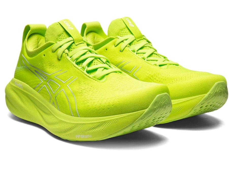 ASICS Gel-Nimbus 25 Men's Running Shoes - Lime Zest/White - Cushioned Support for Long-Distance Comfort