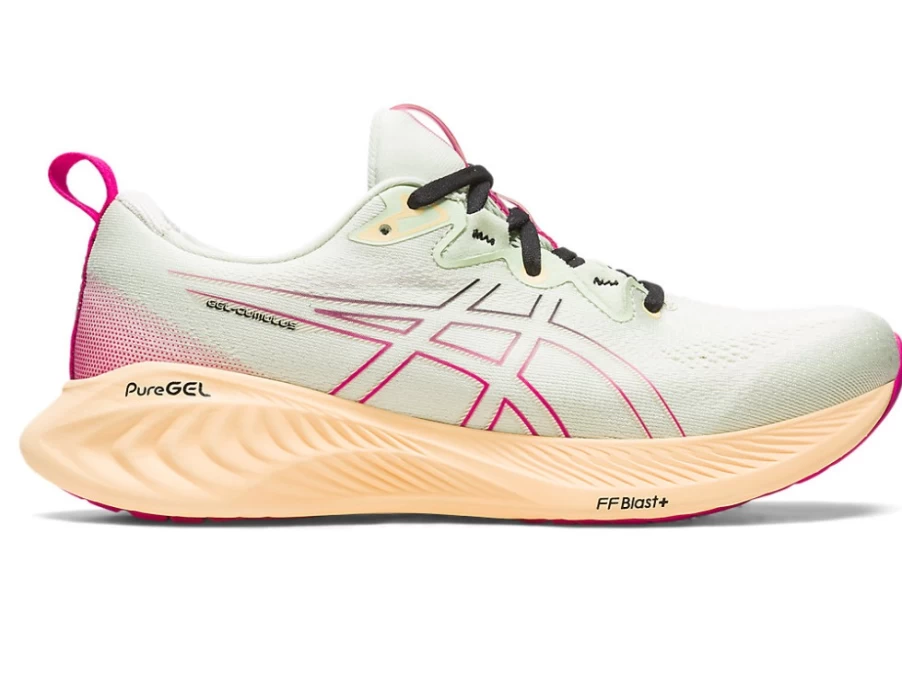 ASICS Women's Gel-Cumulus 25 Running Shoes in Whisper Green/Pink Rave